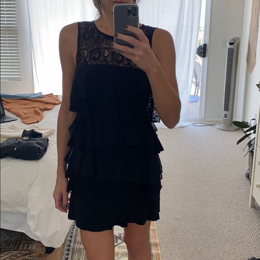 Black Lace Mini Dress